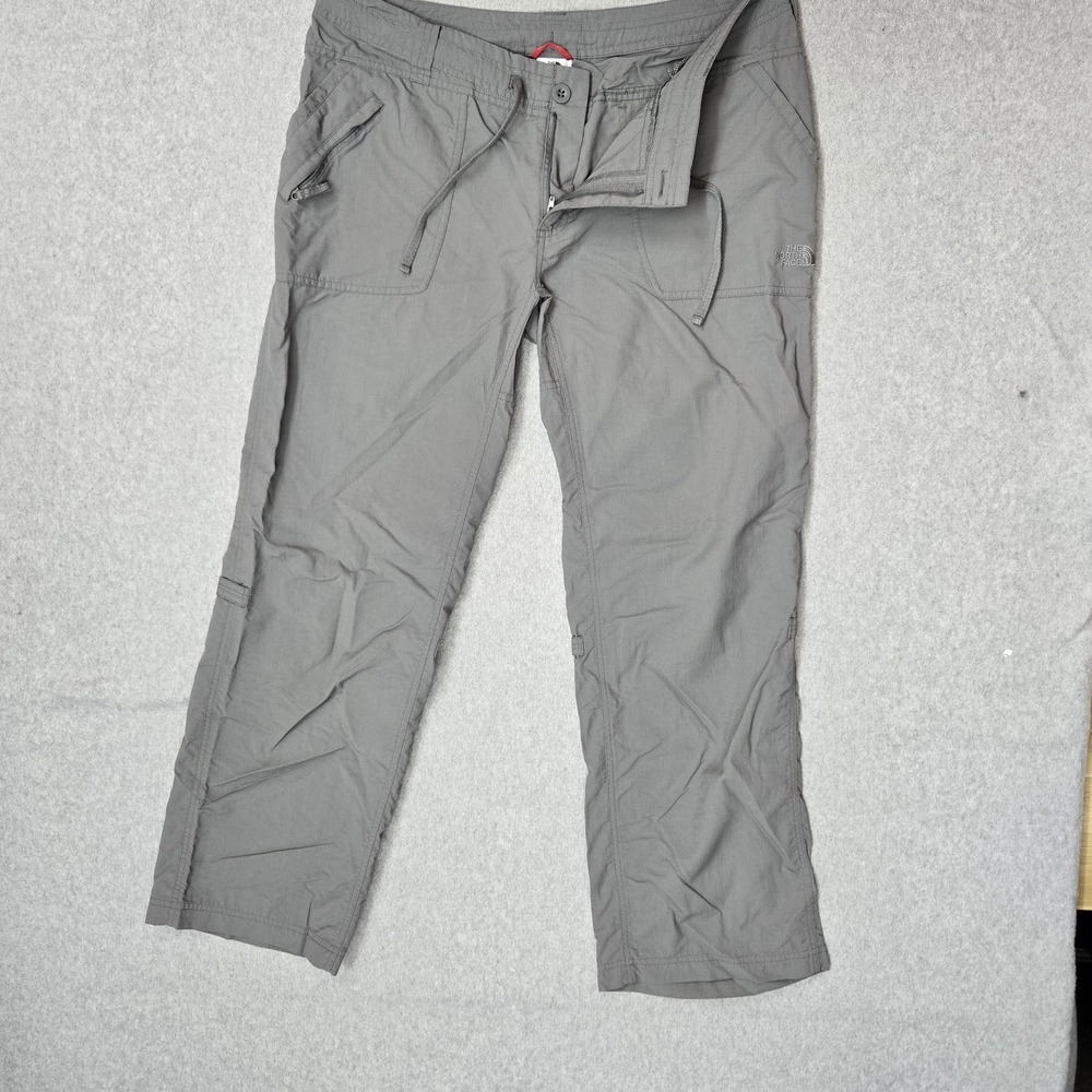 The North Face Women Pants 14 SHORT Gray Nylon Chino Outdoor Hiking T338/T738